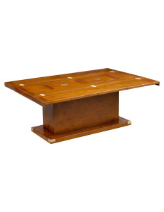 Côté Loges | Table basse Magellan en bois avec abattants