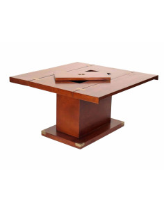 Côté Loges | Table basse carrée Magellan en bois massif