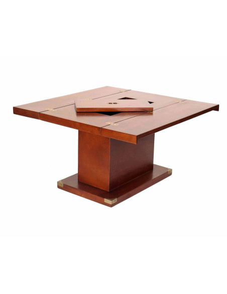 Côté Loges | Table basse carrée Magellan en bois massif