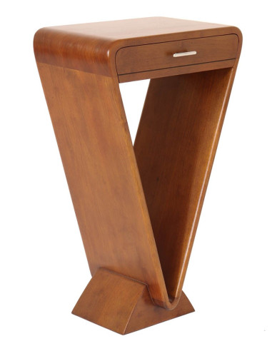 Côté Loges | Console rivoli 1 tiroir en hévéa artisanal chic