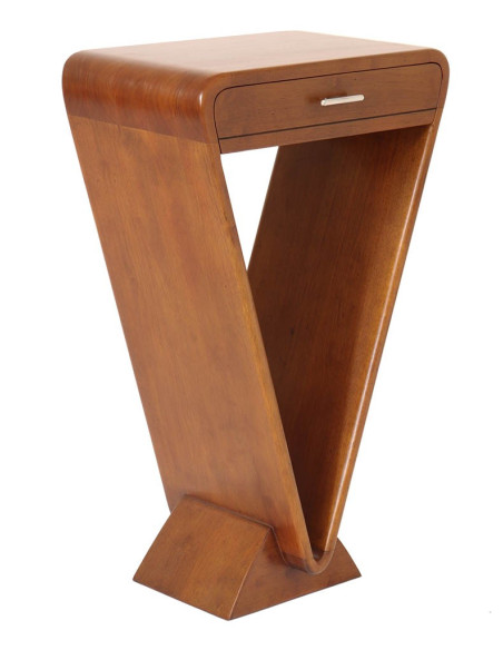 Côté Loges | Console rivoli 1 tiroir en hévéa artisanal chic