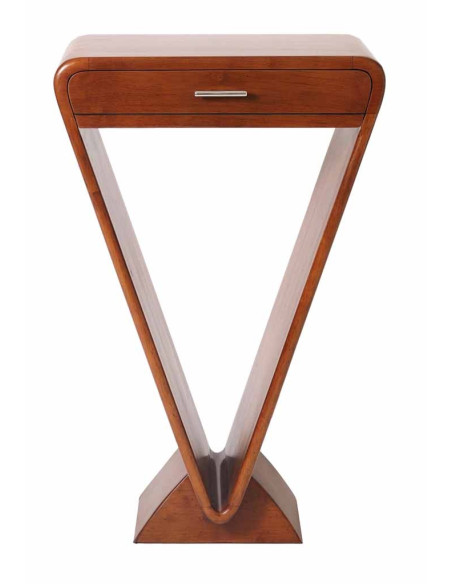 Côté Loges | Console rivoli 1 tiroir en hévéa artisanal chic