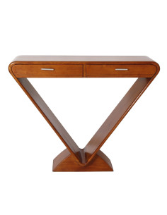 Côté Loges | Console Rivoli 2 tiroirs en bois artisanal chic 2