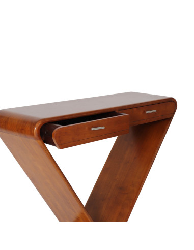 Côté Loges | Console Rivoli 2 tiroirs en bois artisanal chic