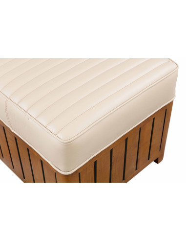 Côté Loges | Pouf carré Cook en bois beige naturel