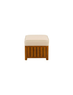 Côté Loges | Pouf carré Cook en bois beige naturel 2
