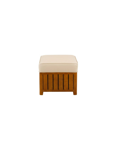 Côté Loges | Pouf carré Cook en bois beige naturel