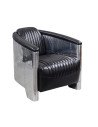 Fauteuil club aviateur cuir noir