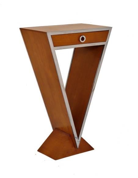 Côté Loges | Console Gatsby 1 tiroir en hévéa artisanal