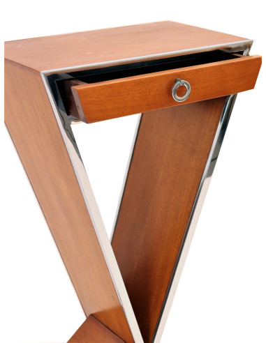 Côté Loges | Console Gatsby 1 tiroir en hévéa artisanal