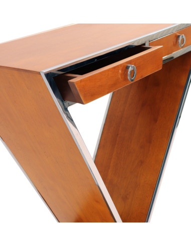 Côté Loges | Console Gatsby 2 tiroirs noyer élégante