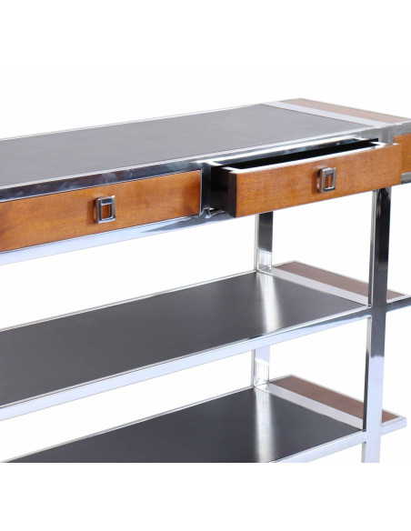 Côté Loges | Console Aston en noyer style contemporain