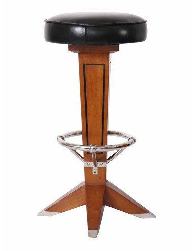 Tabouret de bar Cook cuir noir