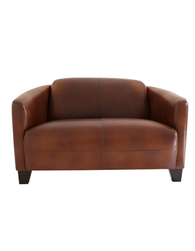 Côté Loges | Canapé N°1 2 places cuir vintage brut