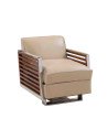 Fauteuil Roma Cuir beige