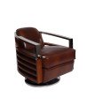 Fauteuil pivotant Washington vintage noyer