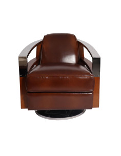 Côté Loges | Fauteuil pivotant Washington vintage noyer 2