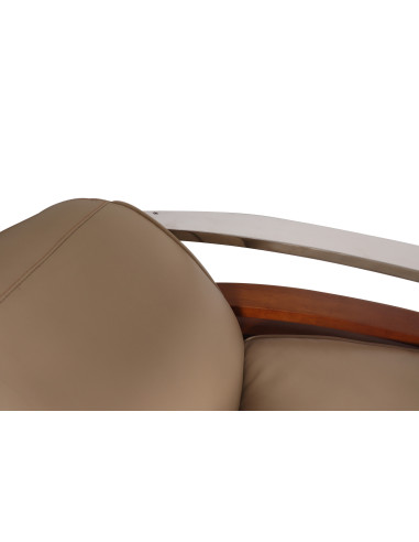 Côté Loges | Fauteuil pivotant Washington beige noyer
