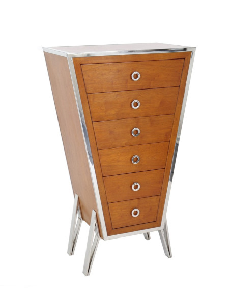 Côté Loges | Chiffonnier Gatsby en bois de noyer élégant