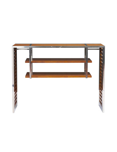 Côté Loges | Console Lincoln bois massif et structure métal