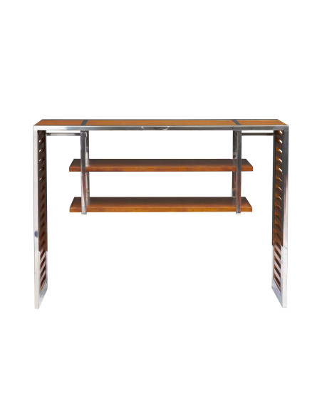 Côté Loges | Console Lincoln bois massif et structure métal