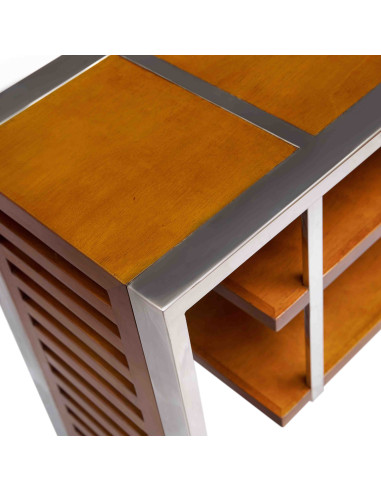 Côté Loges | Console Lincoln bois massif et structure métal