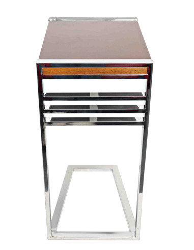 Côté Loges | Table d’appoint Washington bois et inox