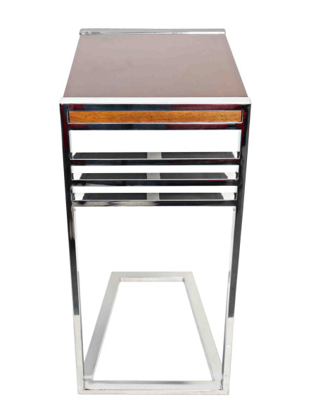 Côté Loges | Table d’appoint Washington bois et inox