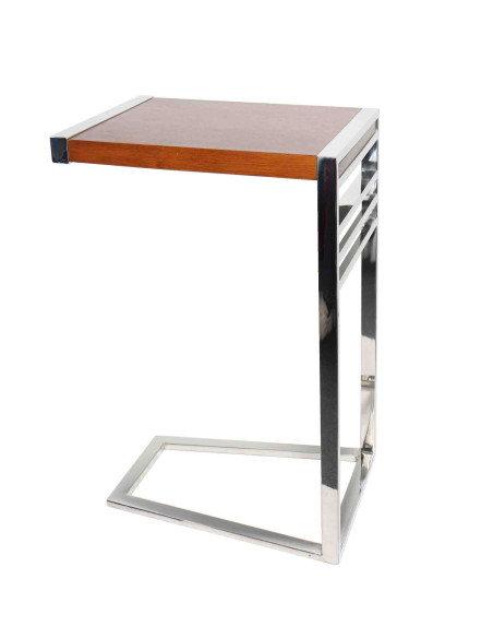 Côté Loges | Table d’appoint Washington bois et inox