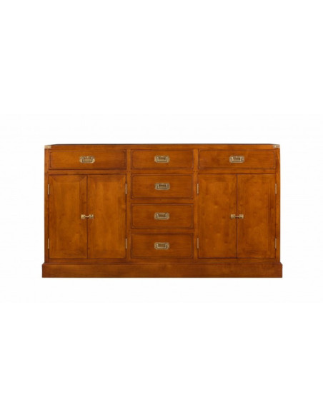 Côté Loges | Enfilade Magellan bois massif et laiton