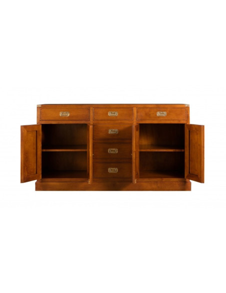 Côté Loges | Enfilade Magellan bois massif et laiton