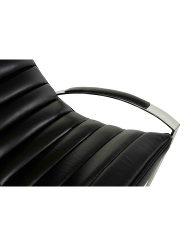 Côté Loges | Fauteuil City en cuir design et structure inox