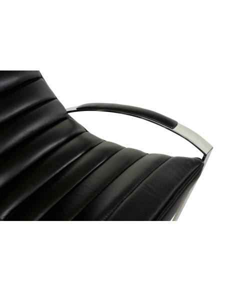 Côté Loges | Fauteuil City en cuir design et structure inox