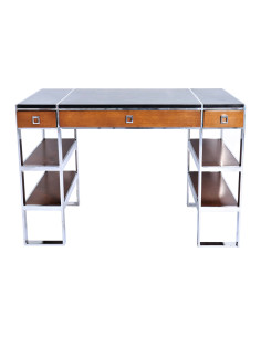 Côté Loges | Bureau Washington N°2 en bois massif et cuir 2