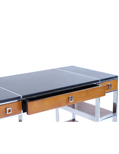 Côté Loges | Bureau Washington N°2 en bois massif et cuir