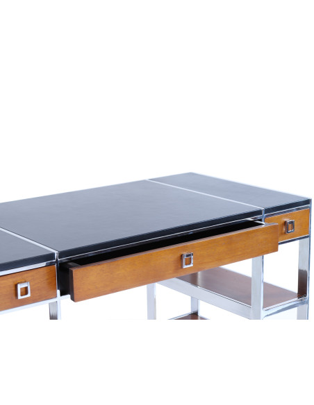 Côté Loges | Bureau Washington N°2 en bois massif et cuir