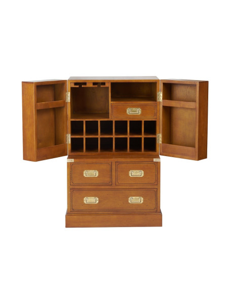 Côté Loges | Bar Magellan n°2 en bois massif et laiton