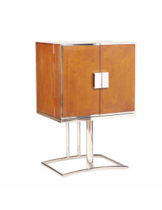 Côté Loges | Bar Marina en bois massif et acier inoxydable