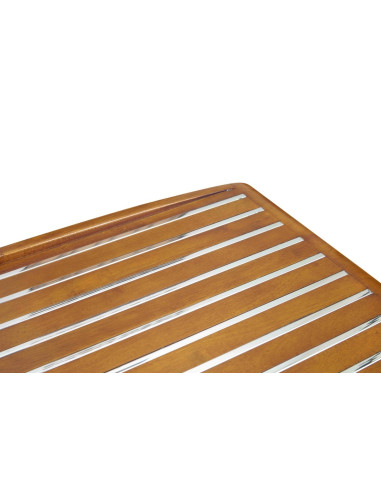 Côté Loges | Table basse Marina en bois et inox design