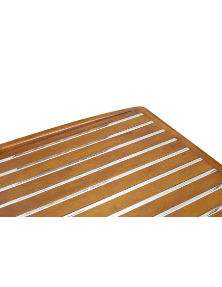 Côté Loges | Table basse Marina en bois et inox design