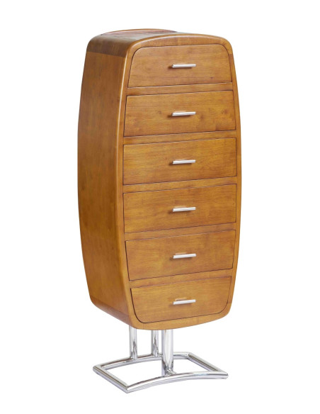 Côté Loges | Chiffonnier Marina en bois et inox design