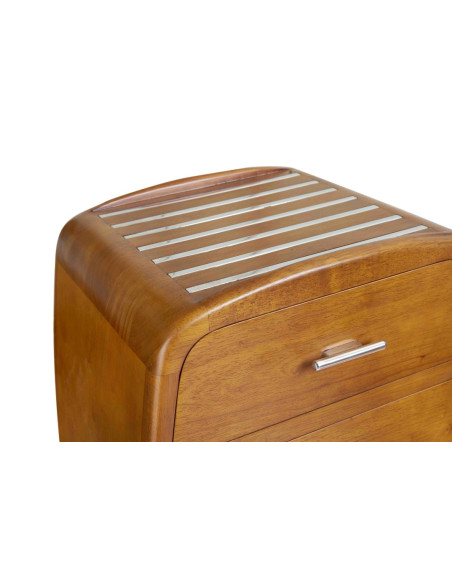 Côté Loges | Chiffonnier Marina en bois et inox design