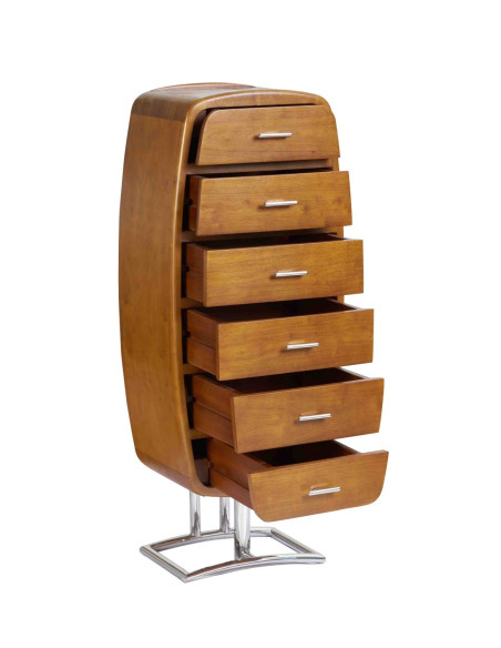 Côté Loges | Chiffonnier Marina en bois et inox design