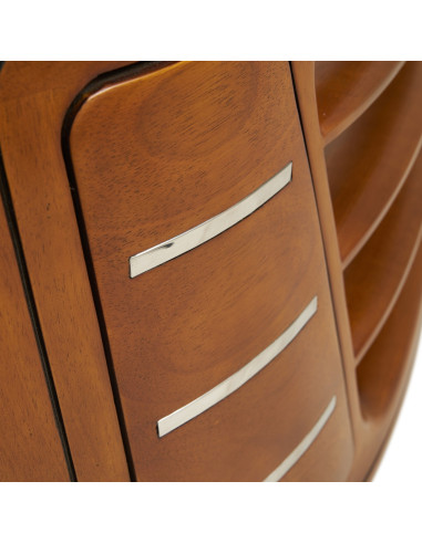 Côté Loges | Fauteuil pivotant Marina en cuir design artisanal