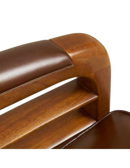 Côté Loges | Fauteuil pivotant Marina en cuir design artisanal