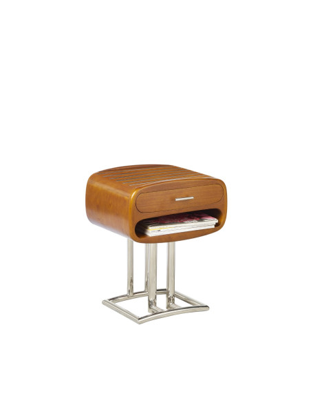 Côté Loges | Chevet Riviera en bois massif et inox design