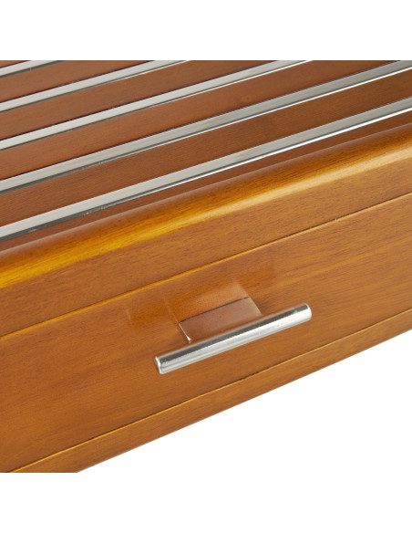 Côté Loges | Console Marina en bois design et acier inox