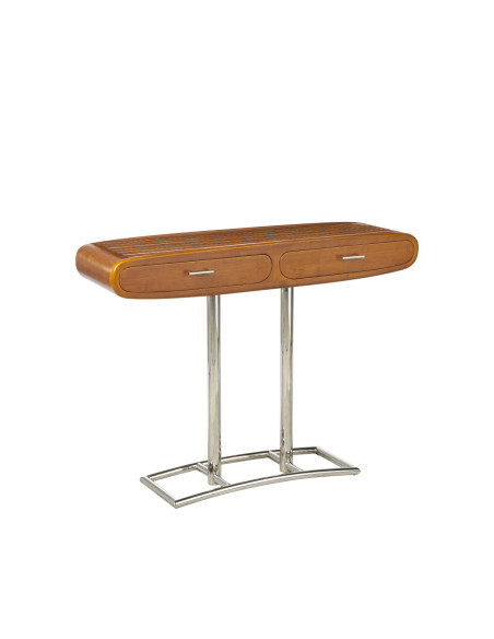 Côté Loges | Console Marina en bois design et acier inox