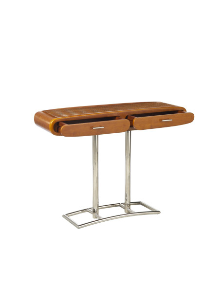 Côté Loges | Console Marina en bois design et acier inox
