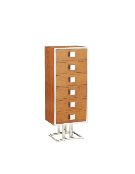 Côté Loges | Chiffonnier Triomphe bois massif et inox design